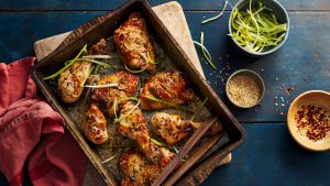 Miso and beer marinated chicken